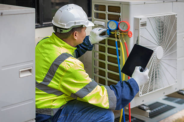 Professional Hvac technician working in Chase, PA